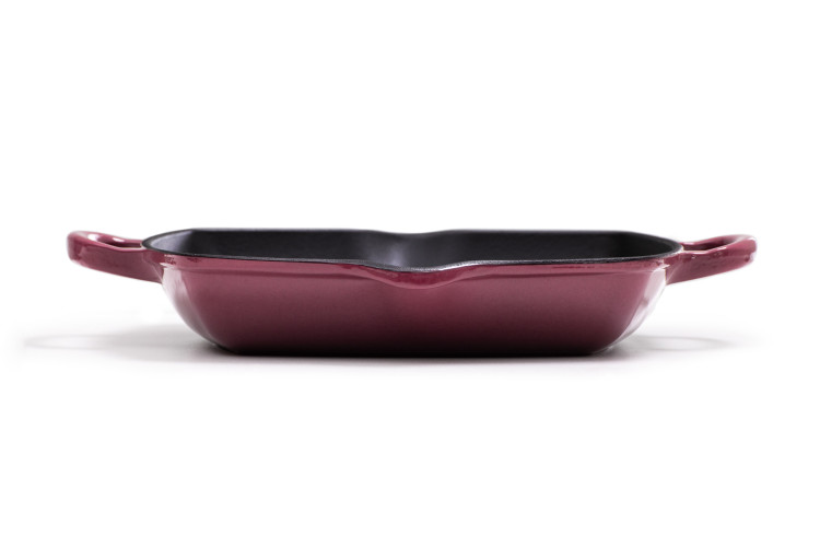 Nouvelle Cast Iron Square Grill-30cm- Plum Cookware - 1