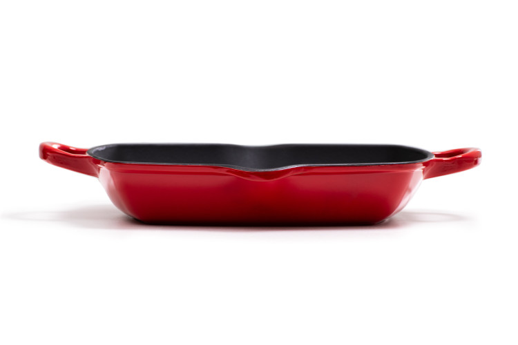 Nouvelle Cast Iron Square Grill-30cm- Red Cookware - 1