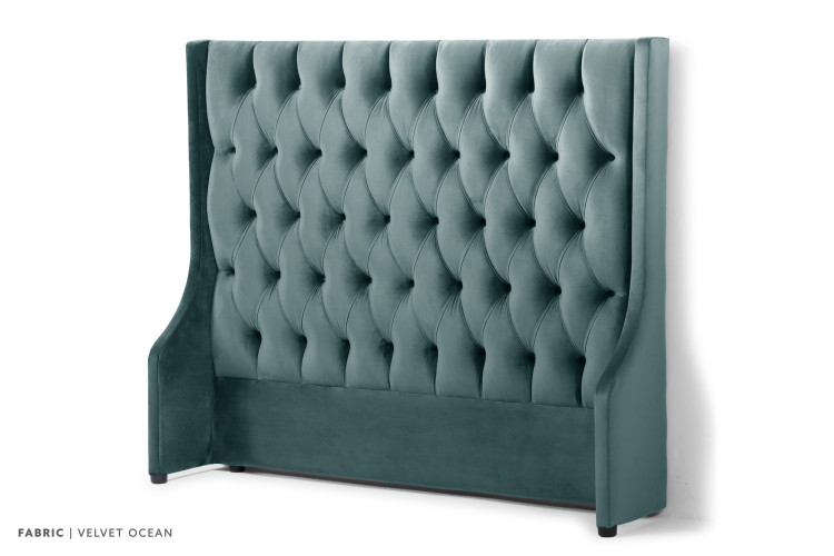 Madison - Three Quarter Headboard - Velvet Ocean 3/4 Headboards - 1