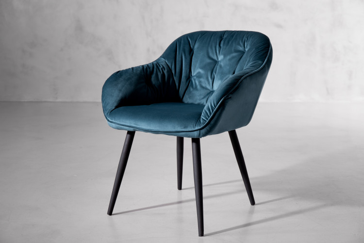 Stella Velvet Dining Chair - Navy Blue Stella Dining Chair Collection - 1