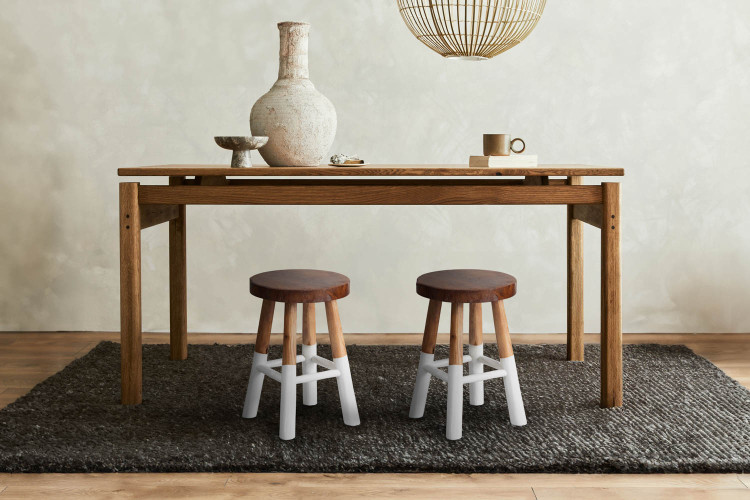 Avis Stool -  Natural & White