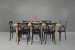 Bradford Durance 8-Seater Dining Set - 2.1m - Matt Black 8-Seater Dining Sets - 3