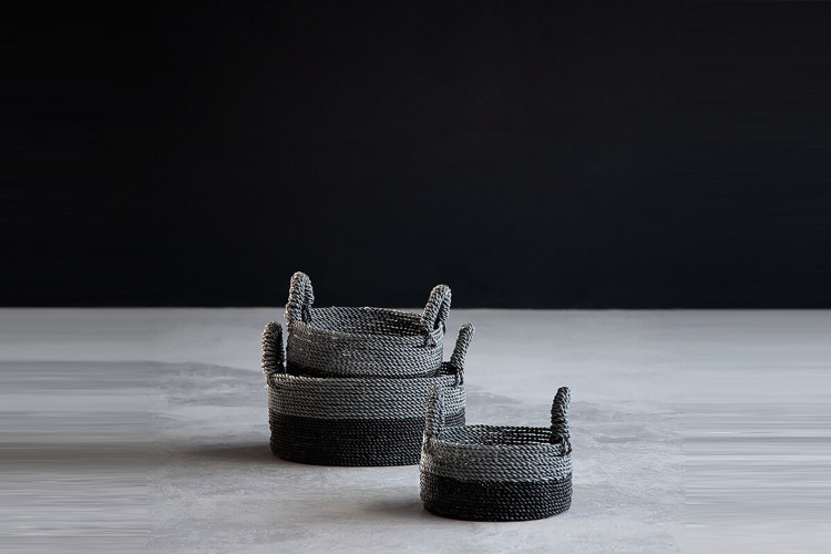 Reza Basket Set - Grey & Dark Grey | Baskets | Decorative Items | Decor | Cielo -