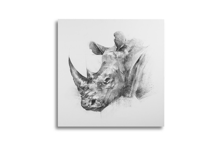 Rhino Abstract Canvas Art Canvas Art - 1