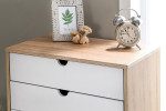 Tom 4 Drawer Cabinet - White & Natural -