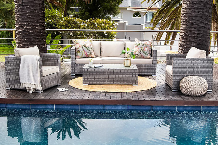 Montae 4 Piece Patio Lounge Set - Titanium  -