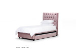 Skyler Dual Function Bed -  Velvet Pink - Three Quarter -