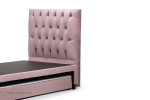 Skyler Dual Function Bed -  Velvet Pink - Three Quarter -