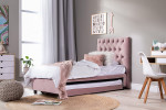 Skyler Dual Function Bed -  Velvet Pink - Single -