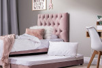 Skyler Dual Function Bed -  Velvet Pink - Three Quarter -