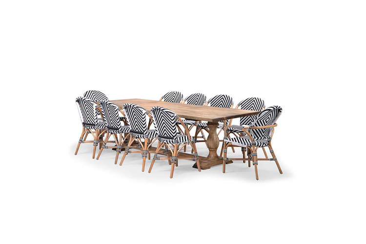 Bordeaux Bistro Dining Set 2.7m -