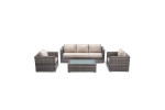 Montae 4 Piece Patio Lounge Set - Titanium  -