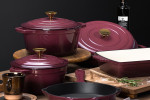 Nouvelle Cast Iron 8 Piece Cookware Set - Plum -