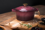 Nouvelle Cast Iron Casserole - 20cm - Plum -