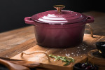 Nouvelle Cast Iron Casserole - 24cm - Plum -