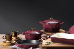 Nouvelle Cast Iron 8 Piece Cookware Set - Plum -