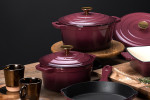 Nouvelle Cast Iron 8 Piece Cookware Set - Plum -