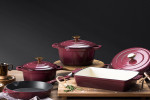 Nouvelle Cast Iron 8 Piece Cookware Set - Plum -