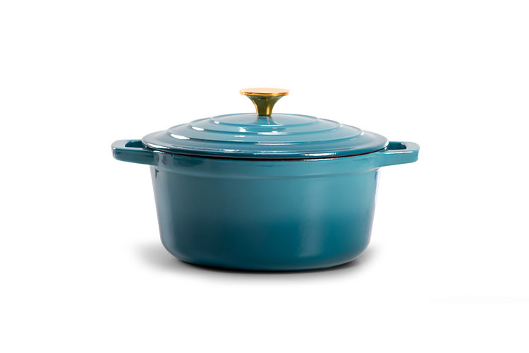 Nouvelle Cast Iron Casserole - 24cm - Caribbean Blue -