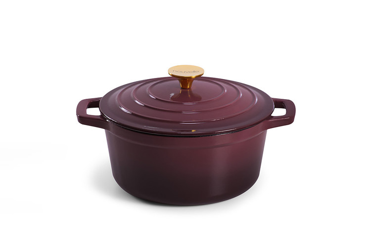 Nouvelle Cast Iron Casserole - 24cm - Plum -