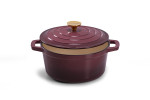 Nouvelle Cast Iron Casserole - 24cm - Plum -