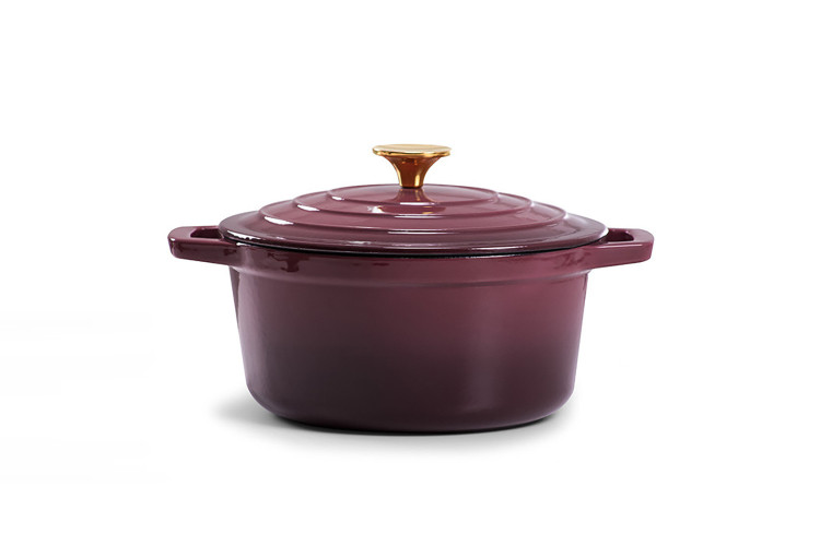 Nouvelle Cast Iron Casserole - 24cm - Plum -