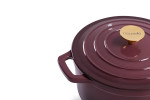 Nouvelle Cast Iron Casserole - 24cm - Plum -