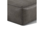 Jagger Leather Ottoman - Zambezi Graphite -