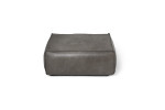 Jagger Leather Ottoman - Zambezi Graphite -