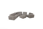 Jagger Leather Modular - Grand Corner Couch with Ottoman -