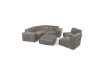 Jagger Leather Modular - Grand Corner Couch with Ottoman -