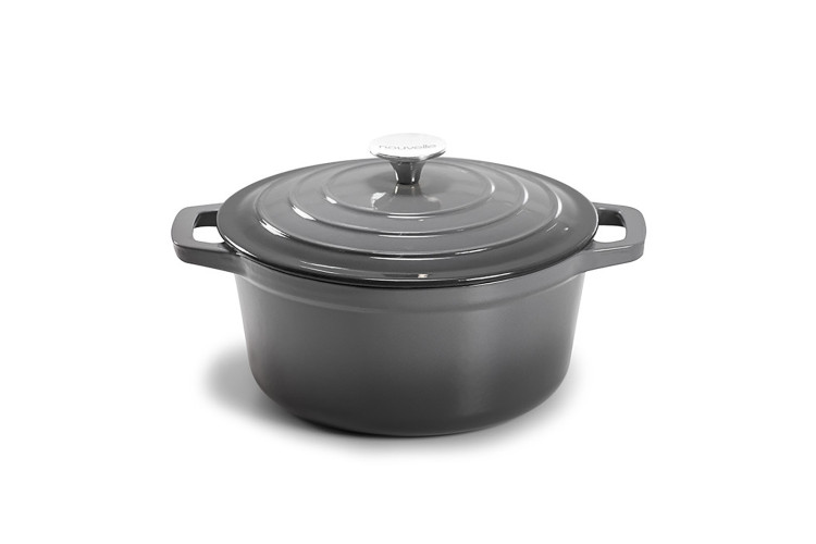 Nouvelle Cast Iron Casserole 24cm - Grey -