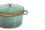 Nouvelle Cast Iron Casserole 24cm - Misty Teal -