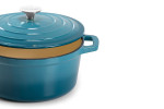 Nouvelle Cast Iron Casserole - 24cm - Caribbean Blue -