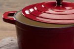 Red Nouvelle 20cm Cast Iron Casserole  - Red -