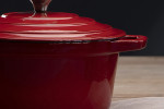 Red Nouvelle 20cm Cast Iron Casserole  - Red -