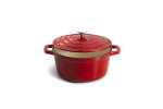 Red Nouvelle 20cm Cast Iron Casserole  - Red -