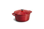 Red Nouvelle 20cm Cast Iron Casserole  - Red -