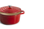 Red Nouvelle 20cm Cast Iron Casserole  - Red -