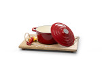 Nouvelle Cast Iron Casserole 24cm - Red -