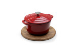 Nouvelle Cast Iron Casserole 24cm - Red -