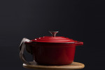 Nouvelle Cast Iron Casserole 24cm - Red -