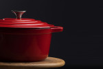 Nouvelle Cast Iron Casserole 24cm - Red -