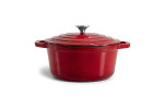 Nouvelle Cast Iron Casserole 24cm - Red -