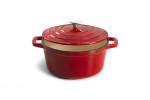 Nouvelle Cast Iron Casserole 24cm - Red -