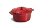 Nouvelle Cast Iron Casserole 24cm - Red -