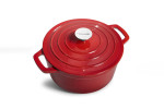 Nouvelle Cast Iron Casserole 24cm - Red -