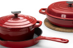 Nouvelle Cast Iron 8 Piece Cookware Set - Red -