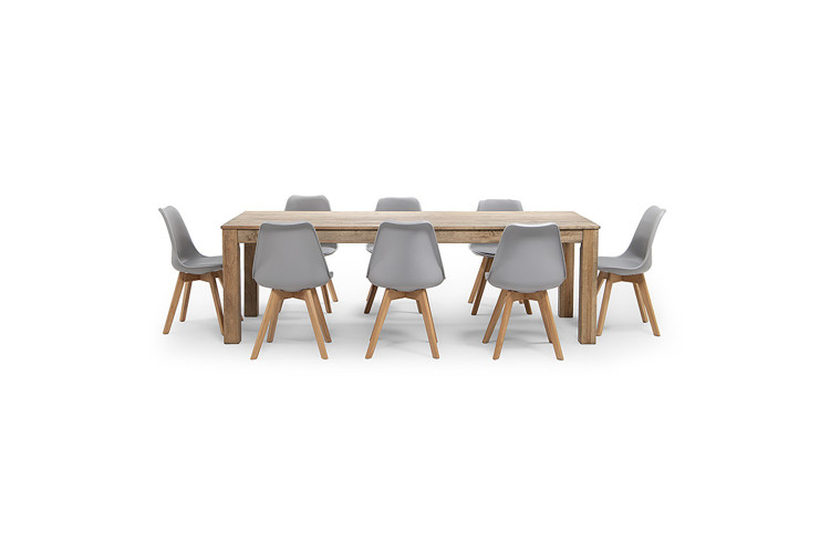 Montreal 2,4m| Atom Dining Set- Grey -