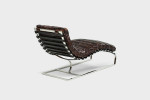 Morello Chaise Vintage Dark Brown Leather Lounger -